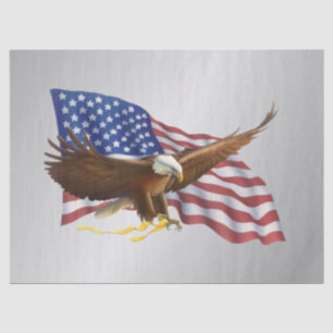 American Flag and Eagle Silver Tissue Paper