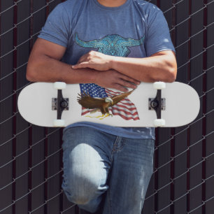 American Flag and Eagle Skateboard