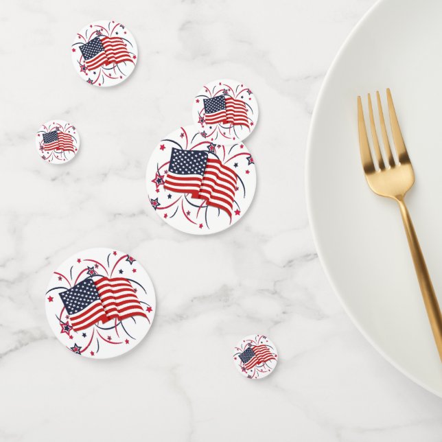 American Flag and Fireworks Confetti (Group)