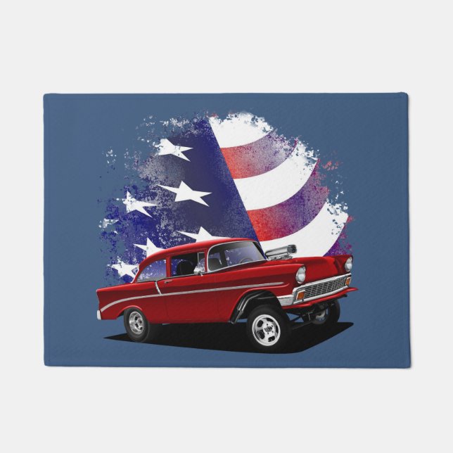 American Flag and Gasser Doormat (Front)