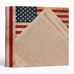 American Flag and the Declaration Binder