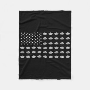 American Flag Apple Pie Usa Patriotism Patriot Vet Fleece Blanket