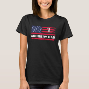 American Flag Archery Dad Father's Day T-Shirt