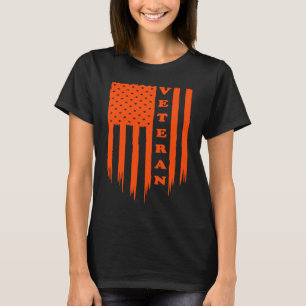 American Flag Armed Forces Veteran Patriot Grunge  T-Shirt