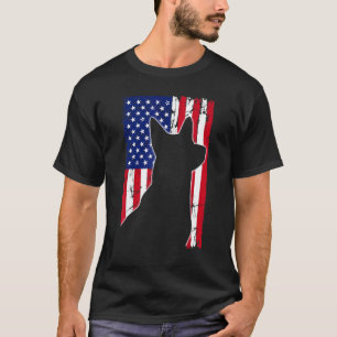 American Flag Australian Cattle Dog Dad Mom Puppy  T-Shirt