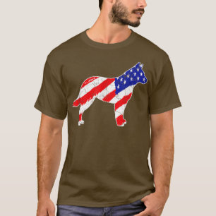American Flag Australian Cattle Patriotic Dog Dad T-Shirt