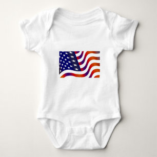 American Flag Baby Bodysuit