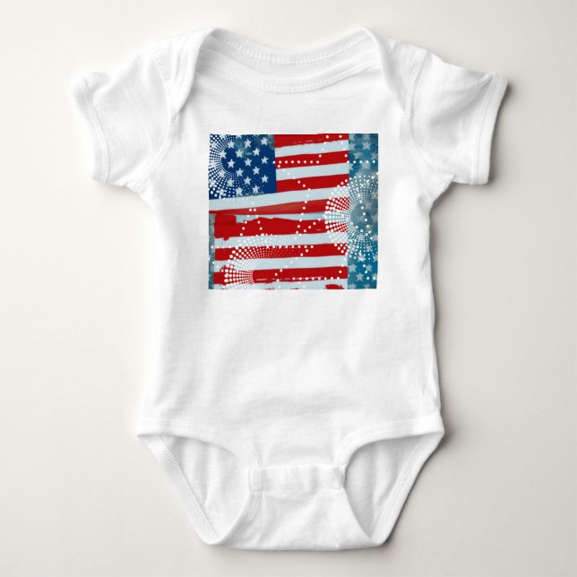 American Flag Baby Bodysuit (Front)