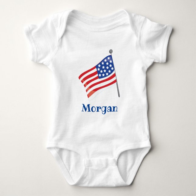 American Flag Baby Bodysuit (Front)