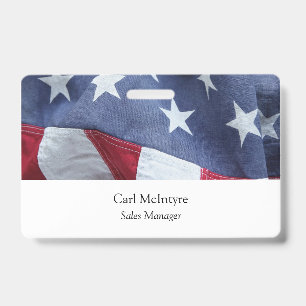 American flag badge