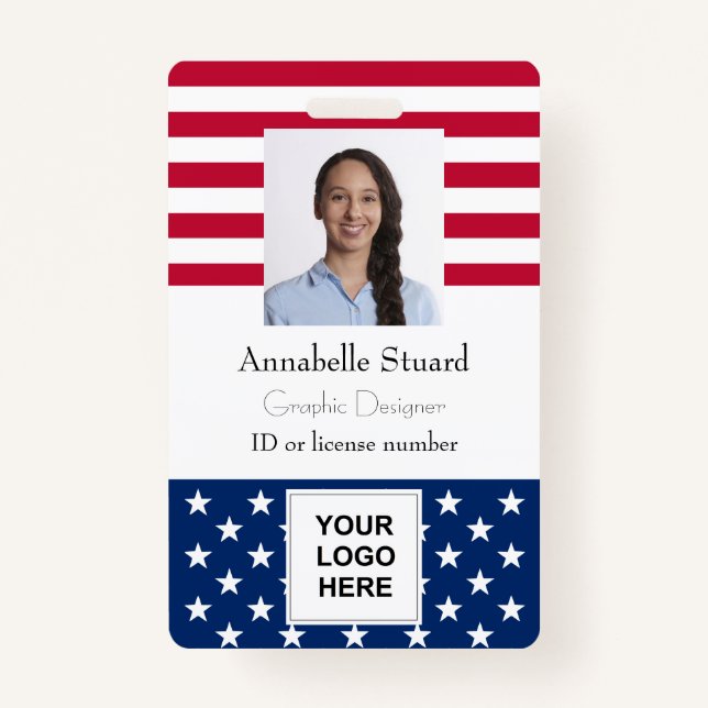 American Flag  Badge (Front)