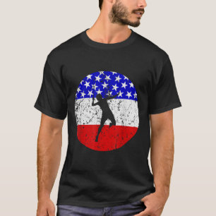 American Flag Badminton Shirt - Badminton Player 