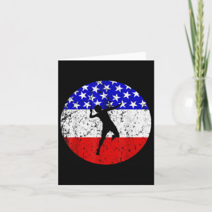 American Flag Badminton Shirt - Badminton Player  Card