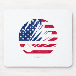 American Flag Badminton Shirt Men Patriotic Badmin Mouse Pad