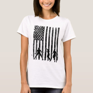 American Flag Badminton Shirt Men Usa Flag Badmint