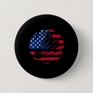 American Flag Badminton Shirt Men Women Usa Badmin 2 Inch Round Button