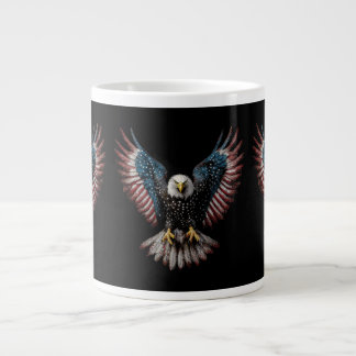 American Flag Bald Eagle 4th of July USA Patriotic Large Coffee Mug