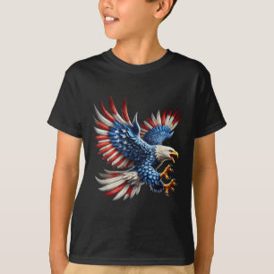 American Flag Bald Eagle 4th Of July Usa Patriotic T-Shirt