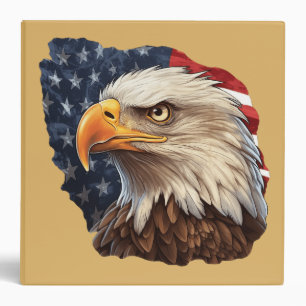 American Flag Bald Eagle Binder