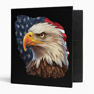 American Flag Bald Eagle Binder