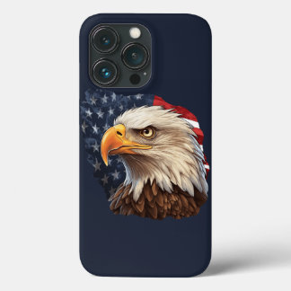 American Flag Bald Eagle iPhone 13 Pro Case