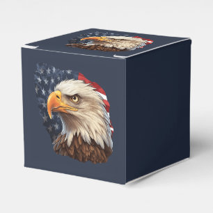 American Flag Bald Eagle Favor Box