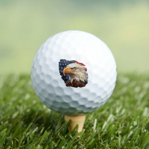 American Flag Bald Eagle Golf Balls