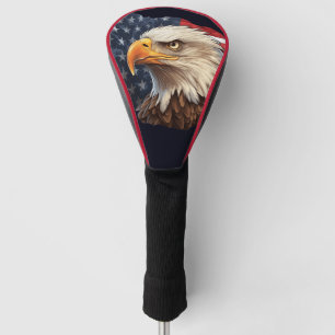 American Flag Bald Eagle Golf Head Cover