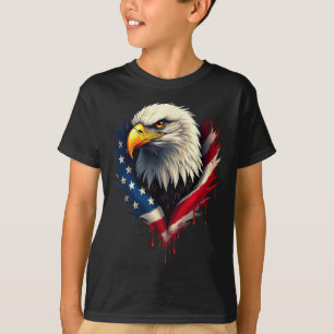 American Flag Bald Eagle Independence Day _3  T-Shirt