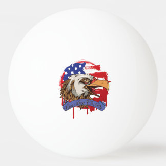 American Flag Bald Eagle Live Free Or Die Ping Pong Ball