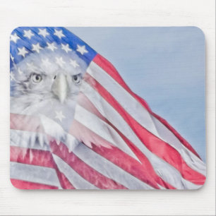 American Flag & Bald Eagle ~ Mouse Pad