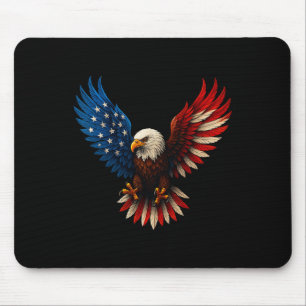 American Flag Bald Eagle Patriotic Eagle 4th Of Ju Mouse Pad