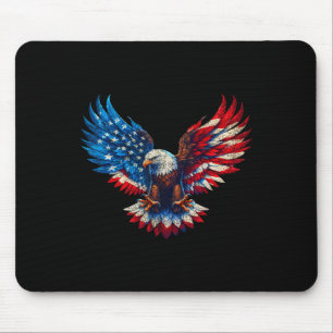 American Flag Bald Eagle Patriotic Eagle 4th Of Ju Mouse Pad