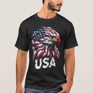 American Flag Bald Eagle Patriotic Eagle 4th Of Ju T-Shirt