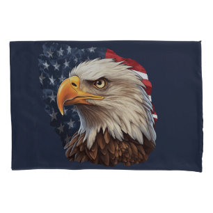 American Flag Bald Eagle Pillowcase