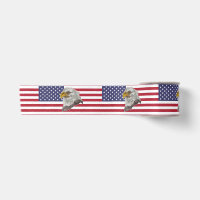 American Flag Bald Eagle Satin Ribbon