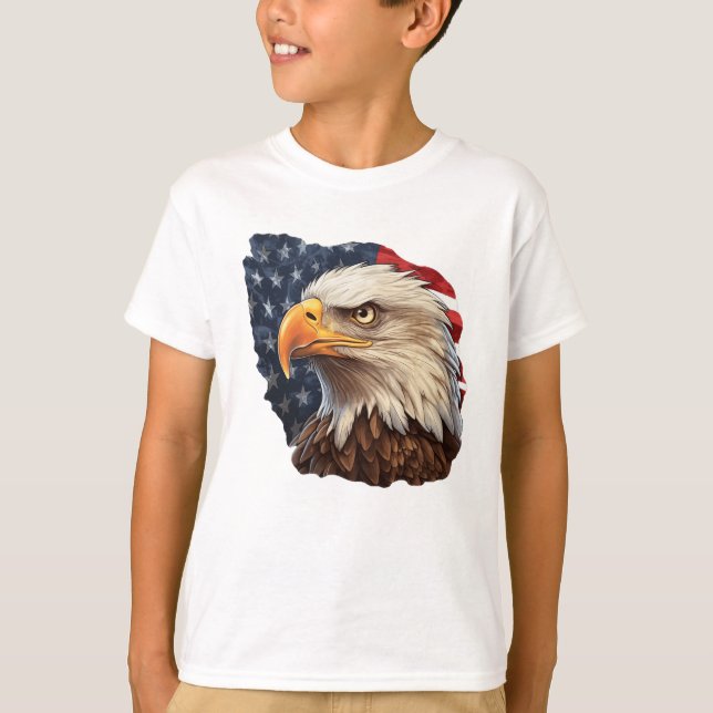 American Flag Bald Eagle T-Shirt (Front)