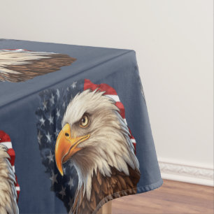 American Flag Bald Eagle Tablecloth