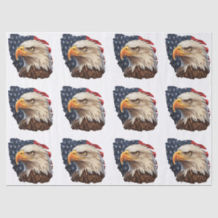 American Flag Bald Eagle Tissue Paper