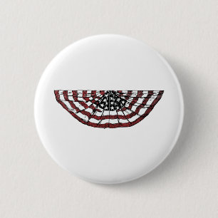 American flag banner 2 inch round button