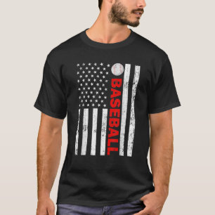 American Flag Baseball 4th Of July For Day Of Amer T-Shirt