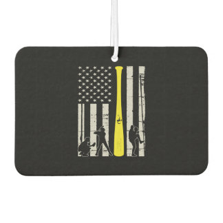 American Flag Baseball Air Freshener