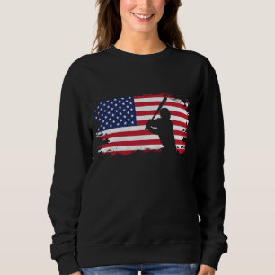 American Flag Baseball Apparel - Baseball Sweatshirt