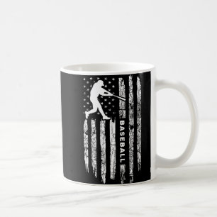American Flag Baseball Apparel - Vintage Baseball  Coffee Mug