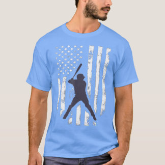 American Flag Baseball  Cool Distressed Jersey Gif T-Shirt