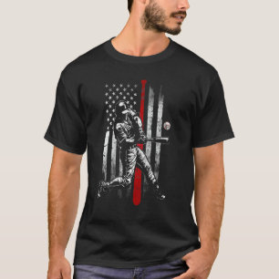 American Flag Baseball for Men Boys Girls Women T-Shirt