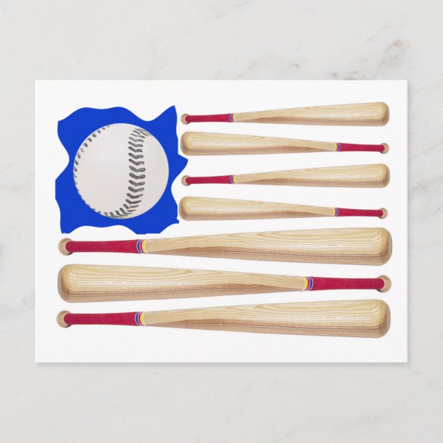 American Flag Baseball Gifts Postcard (Front)