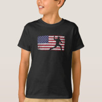 American Flag Baseball Player Pitcher Patriotic
