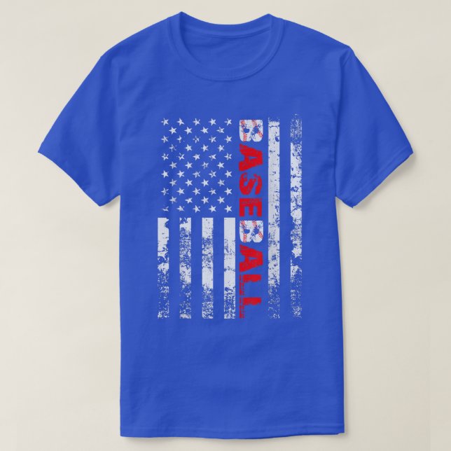 American Flag Baseball Team 29 T-Shirt (Design Front)