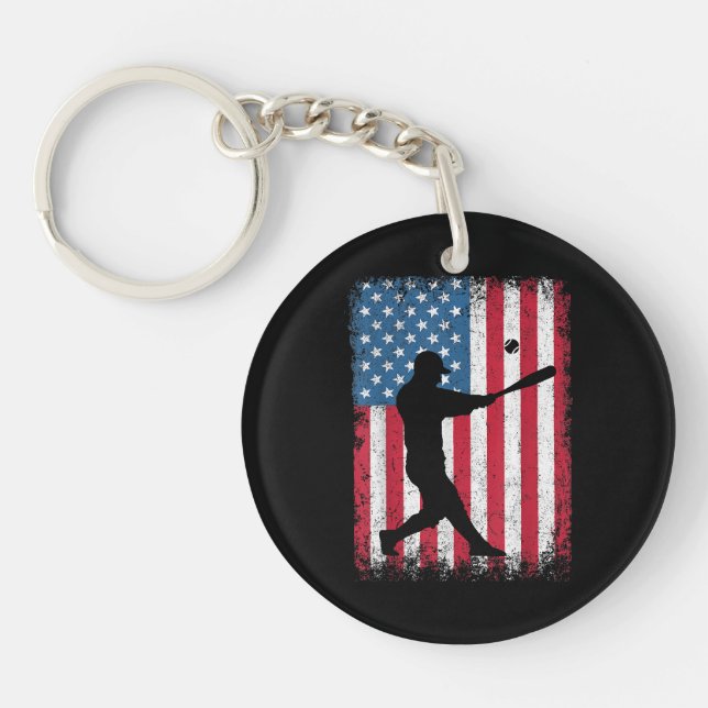 American Flag Baseball Team Cadeau pour Hommes Gar (Devant)